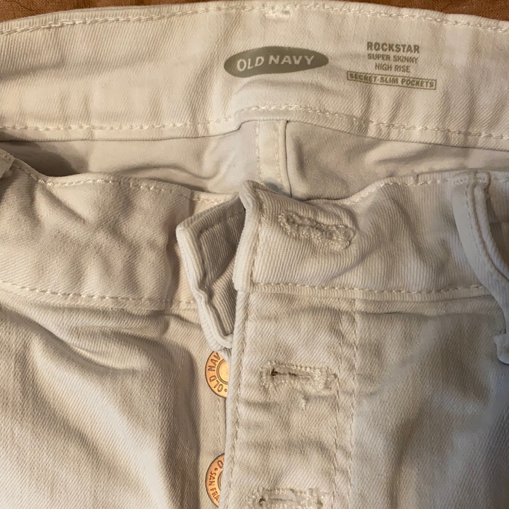 Old navy Rockstar super skinny high rise white